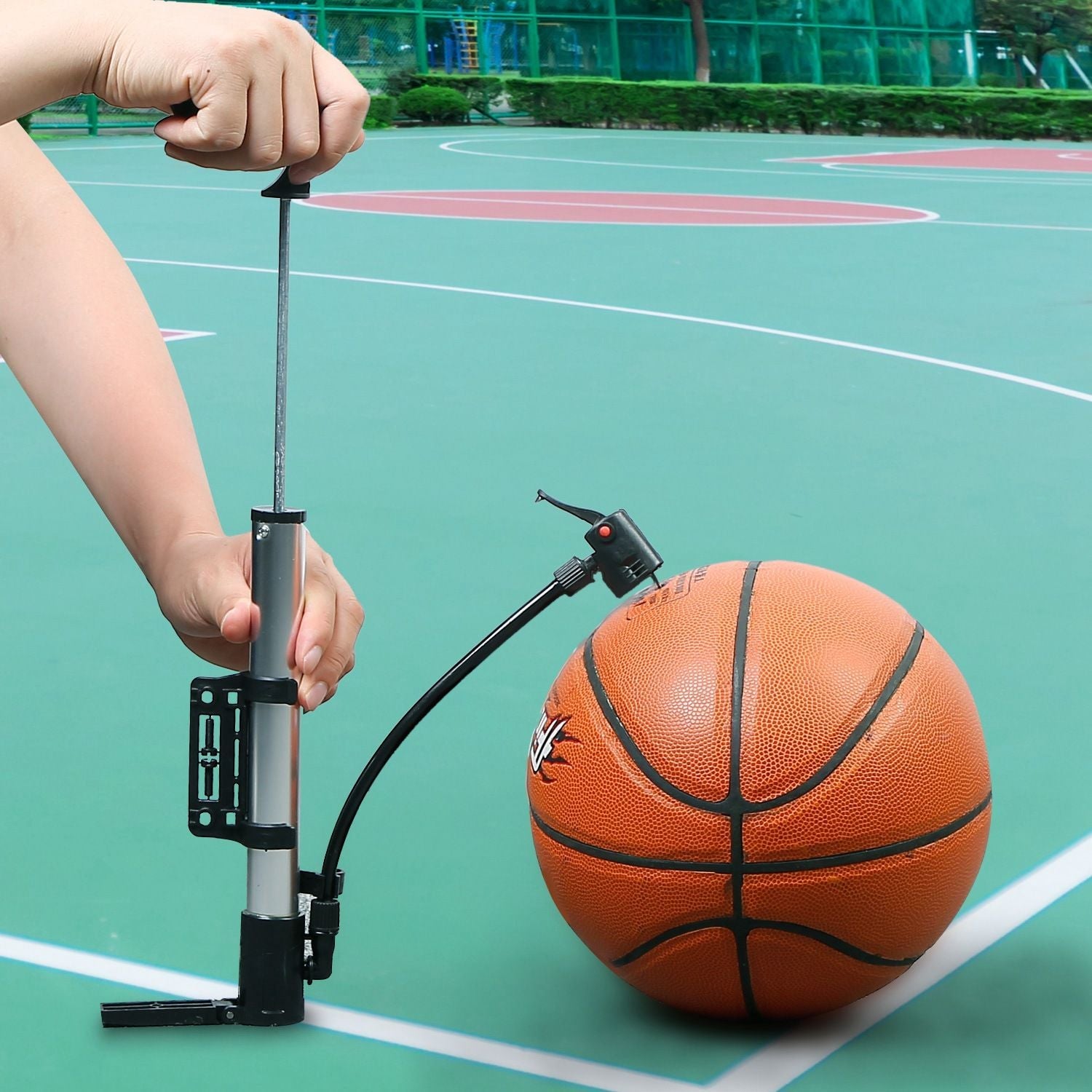 Mini Bike Pump Portable Bicycle Tire Inflator Ball Air Pump w/ Mount Frame For Mountain Road Bike New Era Fashion LLc