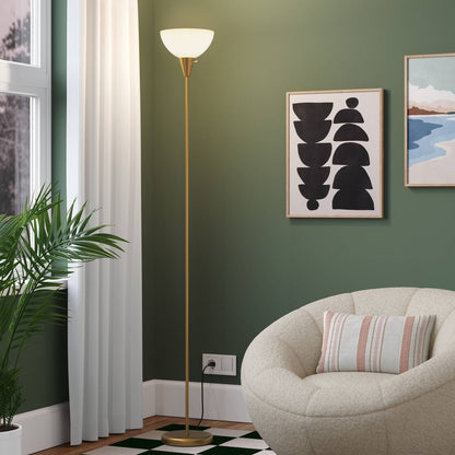 Torchiere Floor Lamp Black Minimalist Standing Light with 3-Way Switch Light Bulbs Not Included New Era Fashion LLc