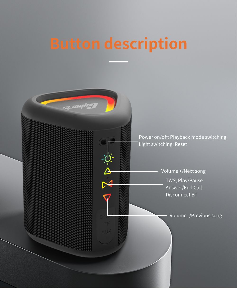 Cyboris S1 High Quality Portable Mini Waterproof Bluetooth Speaker, Wireless V5.4 Outdoor TWS Stereo Sporting Speakers 15W Loud Stereo Soundbox New Era Fashion LLc