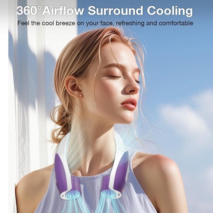 Neck Fan, 6 Speeds Adjustable Portable Personal Fan Rechargeable, Faster Cooling Wearable Fan, Ultra Quiet for Home, Office, Travel, Outdoor New Era Fashion LLc