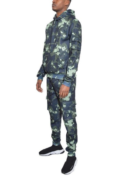 Premium Full Camo Cotton Hoodie Sweat Set - Perfect for Outdoor Adventures New Era Fashion LLc