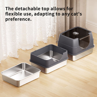 Galaxy stainless steel cat litter box, sturdy, durable, easy to clean, odorless, non stick to sand, a choice for cross-border quality New Era Fashion LLc