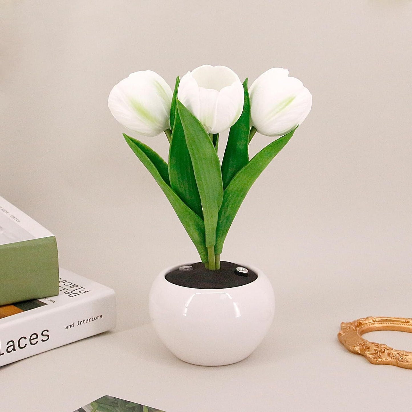 Tulip Lamp - LED Replica Tulip Table Lamp with Flower Vase for Desktop Decoration. Suitable for home, living room, desktop decoration, holiday gifts, atmosphere decoration lamps. Powered by USB New Era Fashion LLc