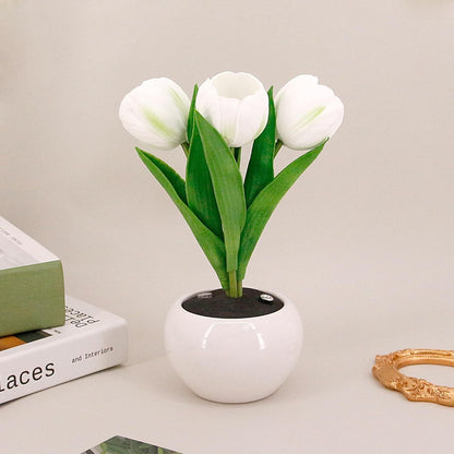 Tulip Lamp - LED Replica Tulip Table Lamp with Flower Vase for Desktop Decoration. Suitable for home, living room, desktop decoration, holiday gifts, atmosphere decoration lamps. Powered by USB New Era Fashion LLc