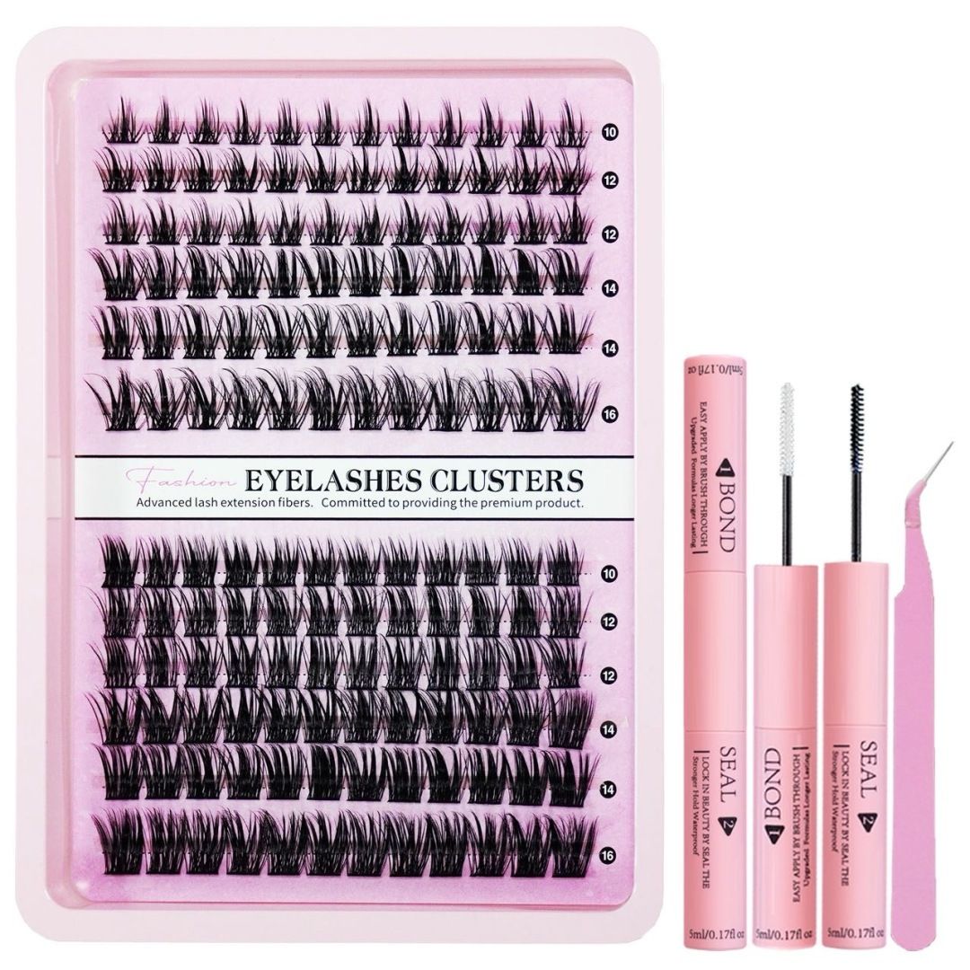 Premium Segmented Self-Grafting False Eyelash Extension Kit - Includes Glue & Tweezers for Stunning Natural Looks. New Era Fashion LLc