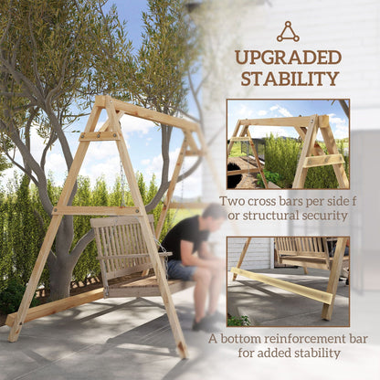 770lbs Porch Swing Frame, Heavy Duty A-Frame Hanging Chair Stand Only with Reinforced Bars for Porch, Garden, Backyard New Era Fashion LLc