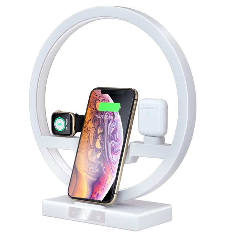 3 in 1 Wireless Charger Applicable For Mobile Phone Watch Headset Table Lamp Charging Bracket Hotselling New Era Fashion LLc