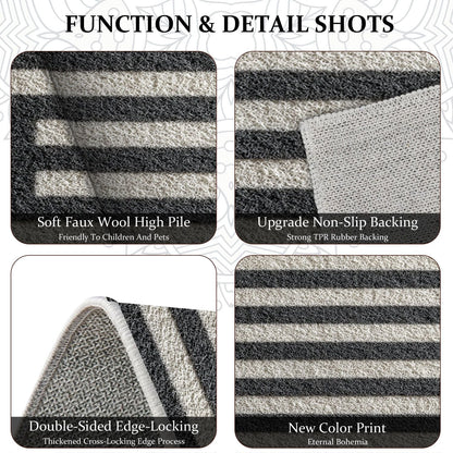 Three-piece kitchen rug set, non-slip and washable, abstract pattern kitchen hallway rug, soft and comfortable, suitable for sinks, floors, entrances, hallways and bathrooms. New Era Fashion LLc