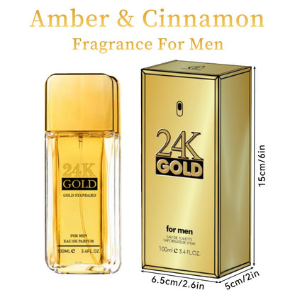 3.4f.0zMen's Eau De Toilette Spray, with Amber & Cinnamon Long-Lasting Perfume, Perfect forDating, Daily Life, Parties, Gift Giving, Notes OfBlood Orange, Grapefruit, Mint New Era Fashion LLc