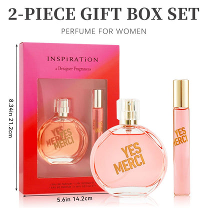 2-Piece Set, Women's Eau De Parfuma Gift Box, Long Lasting Fragrance, Notes Of Watermelon, Pear, Tea, Acai Berry Flavor, For Holiday Gifts, Dating, Daily Life, 1.7 Fl Oz Perfume, 0.34 Fl Oz Perfume New Era Fashion LLc