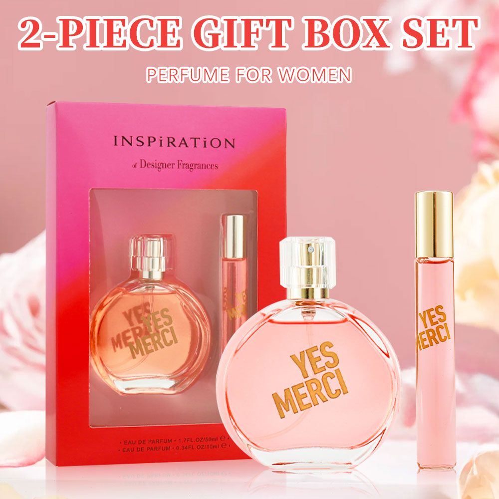 2-Piece Set, Women's Eau De Parfuma Gift Box, Long Lasting Fragrance, Notes Of Watermelon, Pear, Tea, Acai Berry Flavor, For Holiday Gifts, Dating, Daily Life, 1.7 Fl Oz Perfume, 0.34 Fl Oz Perfume New Era Fashion LLc
