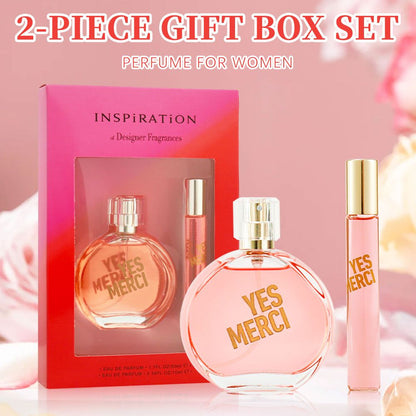 2-Piece Set, Women's Eau De Parfuma Gift Box, Long Lasting Fragrance, Notes Of Watermelon, Pear, Tea, Acai Berry Flavor, For Holiday Gifts, Dating, Daily Life, 1.7 Fl Oz Perfume, 0.34 Fl Oz Perfume New Era Fashion LLc