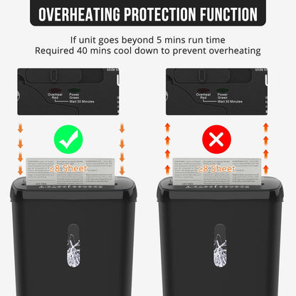 Woolsche Home Office Paper Shredder-10-Sheet Strip Cut with 3.17-Gallon Basket - P-2 Security Level - CD & Credit Card Shredder - Durable & Fast - Jam Proof System - ETL Certified New Era Fashion LLc