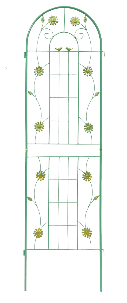2 Pack 71" x 19.7" Metal Garden Trellis Rustproof Trellis for Climbing Plants Outdoor Flower Support Wrought Iron Ivy Vine Cucumbers Decorative(Green) New Era Fashion LLc