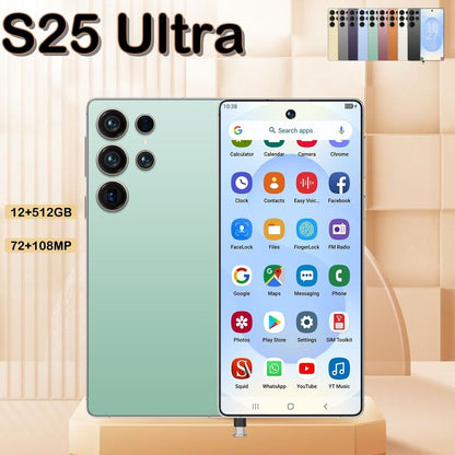 I25 Ultra 5G Smartphone, Unlocked Cell Phone, 6.8" HD Screen Unlocked Phones,  , 6000mAh Battery, Built in Pen, 12+512GB, Android 14, Face ID+Fingerprint Lock New Era Fashion LLc