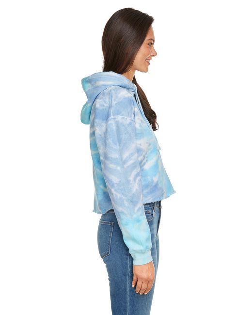 Ladies' Cropped Hooded Sweatshirt - LAGOON - S New Era Fashion LLc