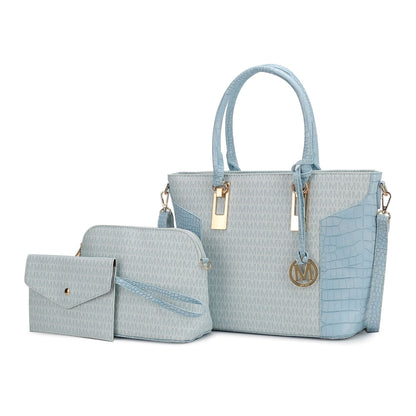 MKF Collection Shonda 3PC Tote with Cosmetic Pouch & Wristlet by Mia k New Era Fashion LLc