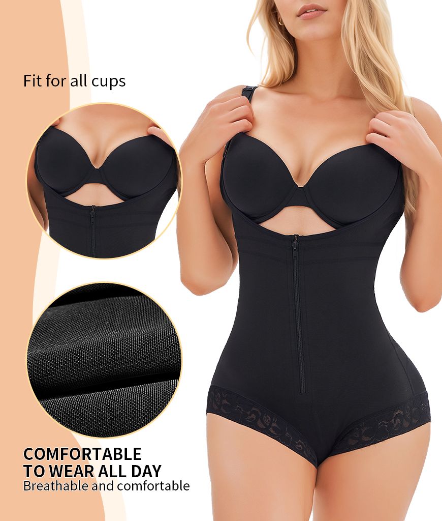 Women's Fajas Colombianas Shapewear for Women  Postpartum Tummy Control Bodysuit Full Body Shaper for Women Body Butt Lifter Panties  Zipper Straps Thong Bodysuit New Era Fashion LLc