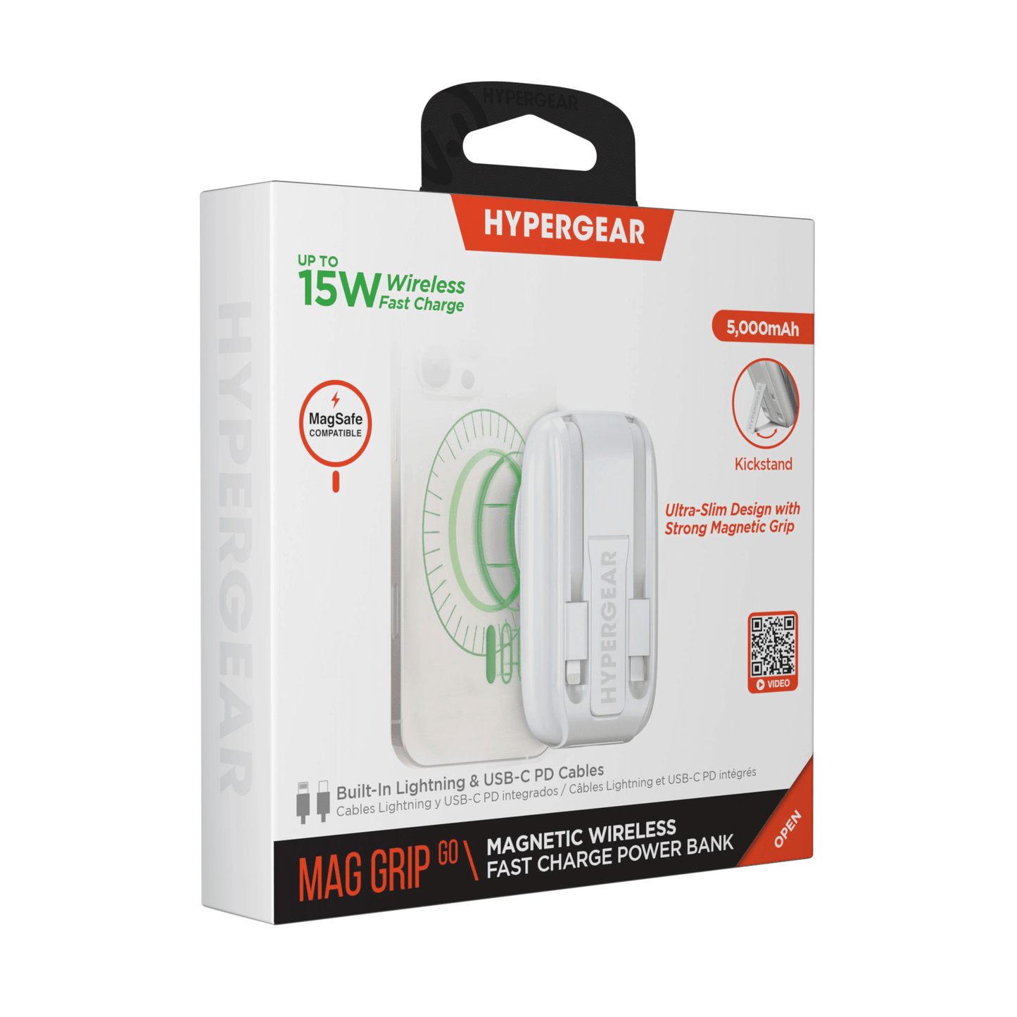 HyperGear Mag Grip Go 5000mAh Wireless Power Bank New Era Fashion LLc