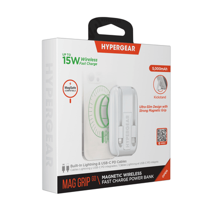 HyperGear Mag Grip Go 5000mAh Wireless Power Bank New Era Fashion LLc