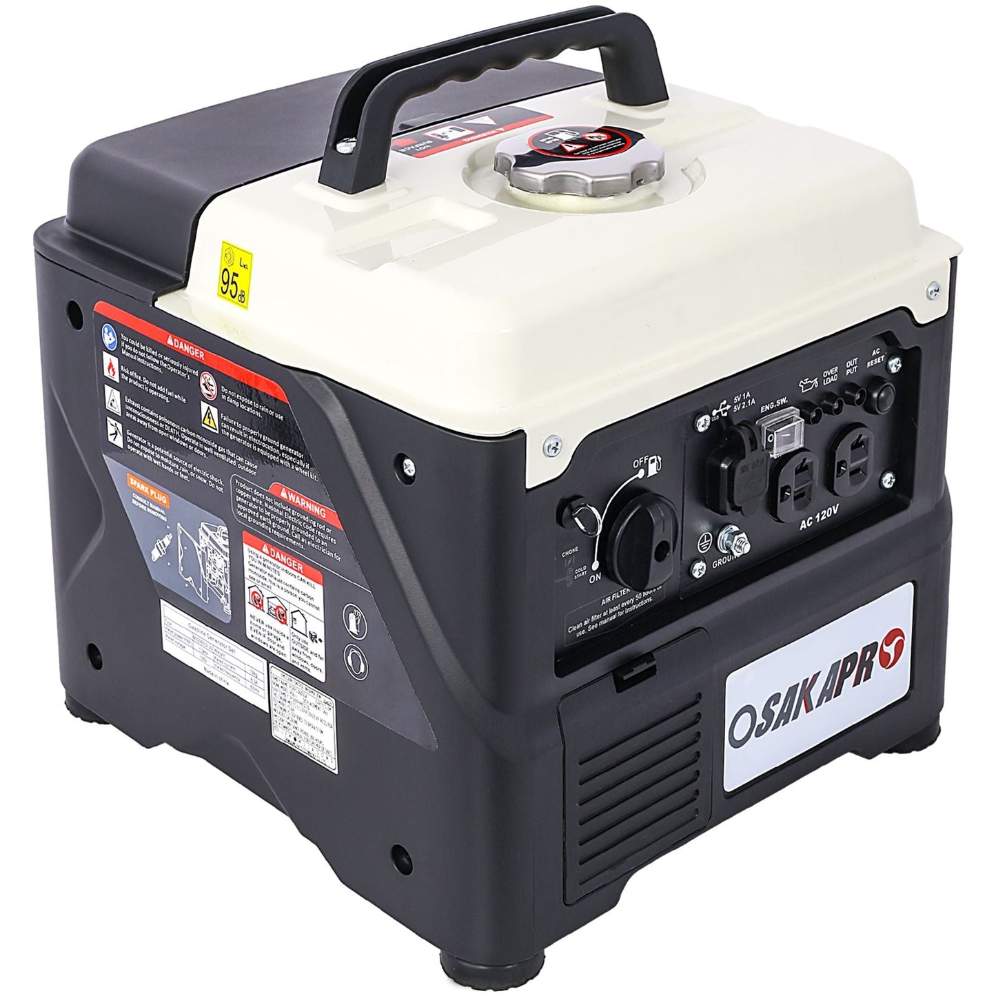 Portable Inverter Generator,1200W ultra-quiet gas engine, EPA Compliant, Eco-Mode Feature, Ultra Lightweight for Backup Home Use & Camping New Era Fashion LLc