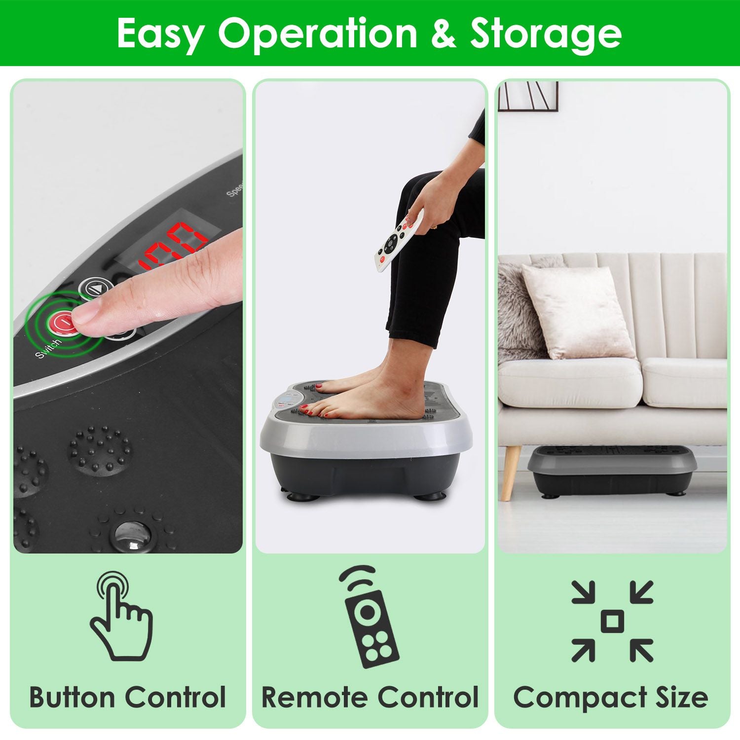 Vibration Exercise Machine With Resistant Bands Remote Control Whole Body Vibration Platform Workout Equipment Home Fitness Training Equipment For Weight Loss Fat Burner New Era Fashion LLc