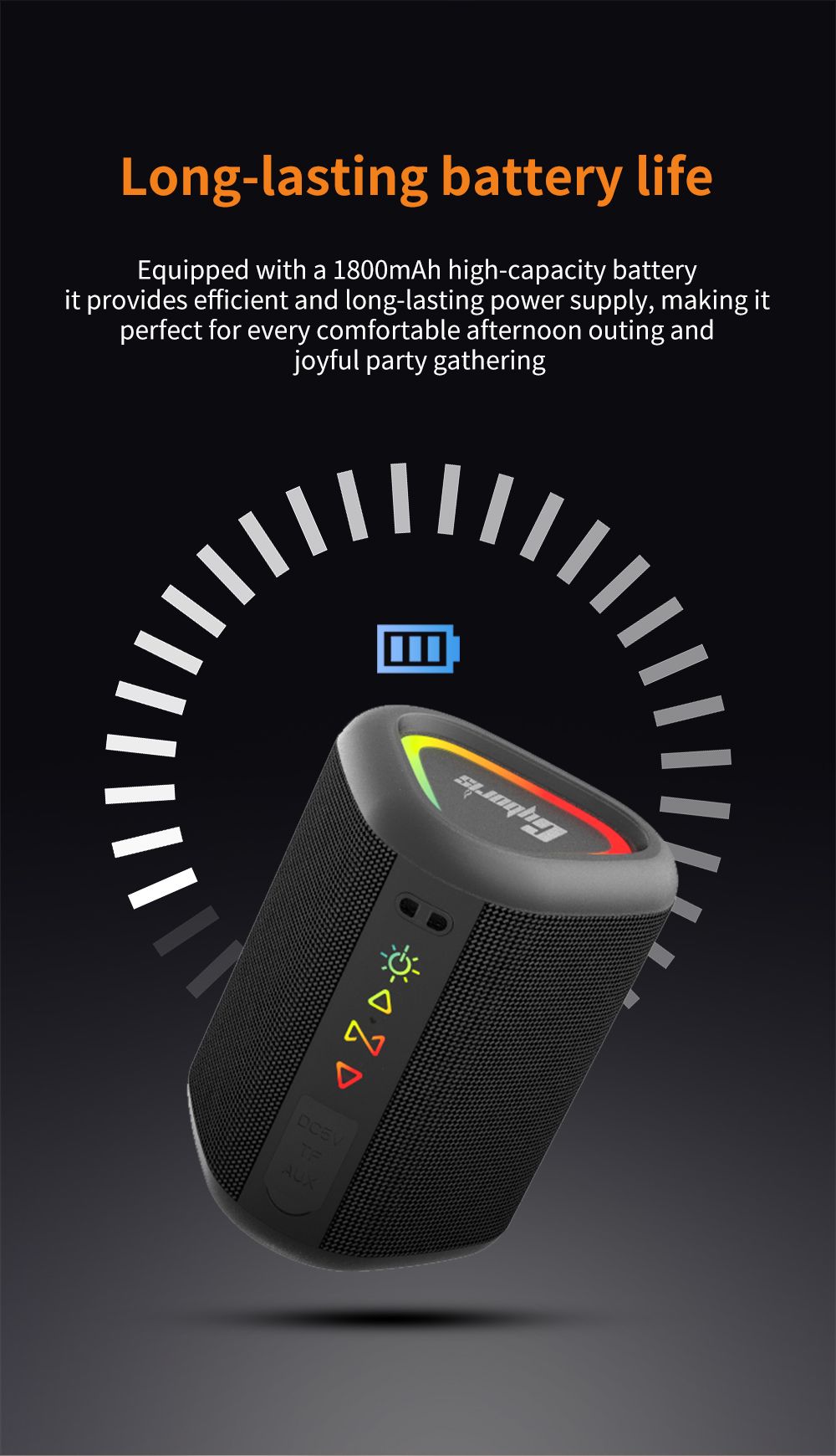 Cyboris S1 High Quality Portable Mini Waterproof Bluetooth Speaker, Wireless V5.4 Outdoor TWS Stereo Sporting Speakers 15W Loud Stereo Soundbox New Era Fashion LLc