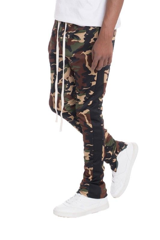 NEUTRAL BLACK CAMO TRACK PANTS New Era Fashion LLc