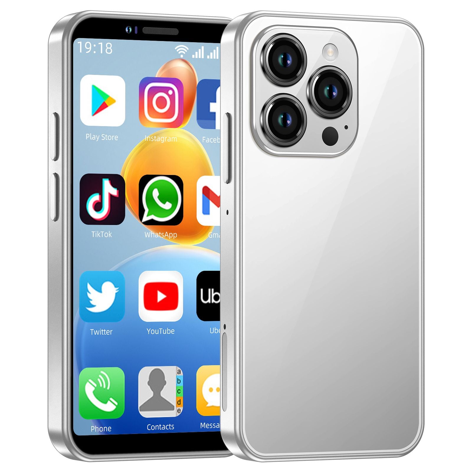 Gift For Kids 4G i16 Mini Smartphone, 3+64 GB Small Unlocked Smartphone, 3.5HD Screen Facial Recognition, 2600mAh Battery, Pocket Phone New Era Fashion LLc