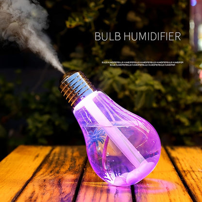 1pc 400ml Colorful Light Bulb Air Humidifier Essential Oil Diffuser Atomizer Freshener Mist Sprayer Car Home Silent Humidifier New Era Fashion LLc