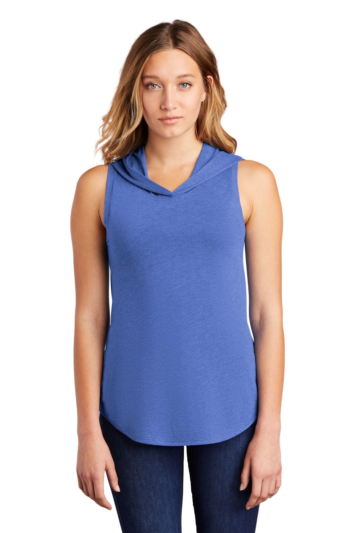 District Women's Perfect Tri Sleeveless Hoodie DT1375 New Era Fashion LLc