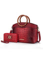 MKF Collection Phoebe Faux Crocodile Embossed Vegan Leather Women Tote with Wristlet Wallet Bag by Mia k New Era Fashion LLc