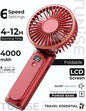 Portable Handheld Fan, Portable Fan Rechargeable, 4000mAh, 180° Adjustable, 6 Speed Wind, Display Electricity in Real Time, USB Rechargeable Foldable F an, Quiet Personal Fan as Power Bank New Era Fashion LLc