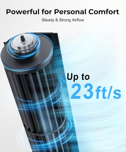 Tower Fan, 23ft/s Desk Fan with Remote, 70° Oscillating, Standing Table Fan with 4 Speeds, 4 Modes, 12Timer, 2026 New 13'' Bladeless Fan for Bedroom Office, Home New Era Fashion LLc
