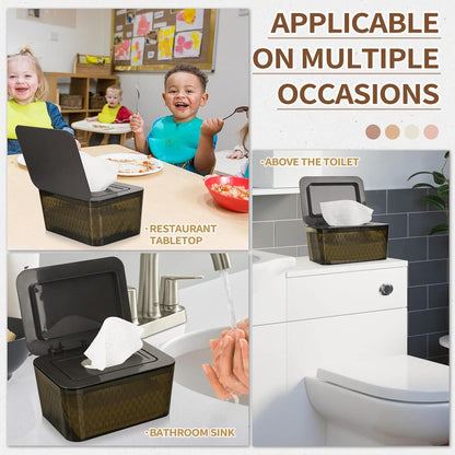 Wipes Dispenser, One-Handed Operation Wipe Holder for Baby & Adult, Seal-Designed Wipes Container for Bathroom Keep Diaper Wipes Fresh New Era Fashion LLc