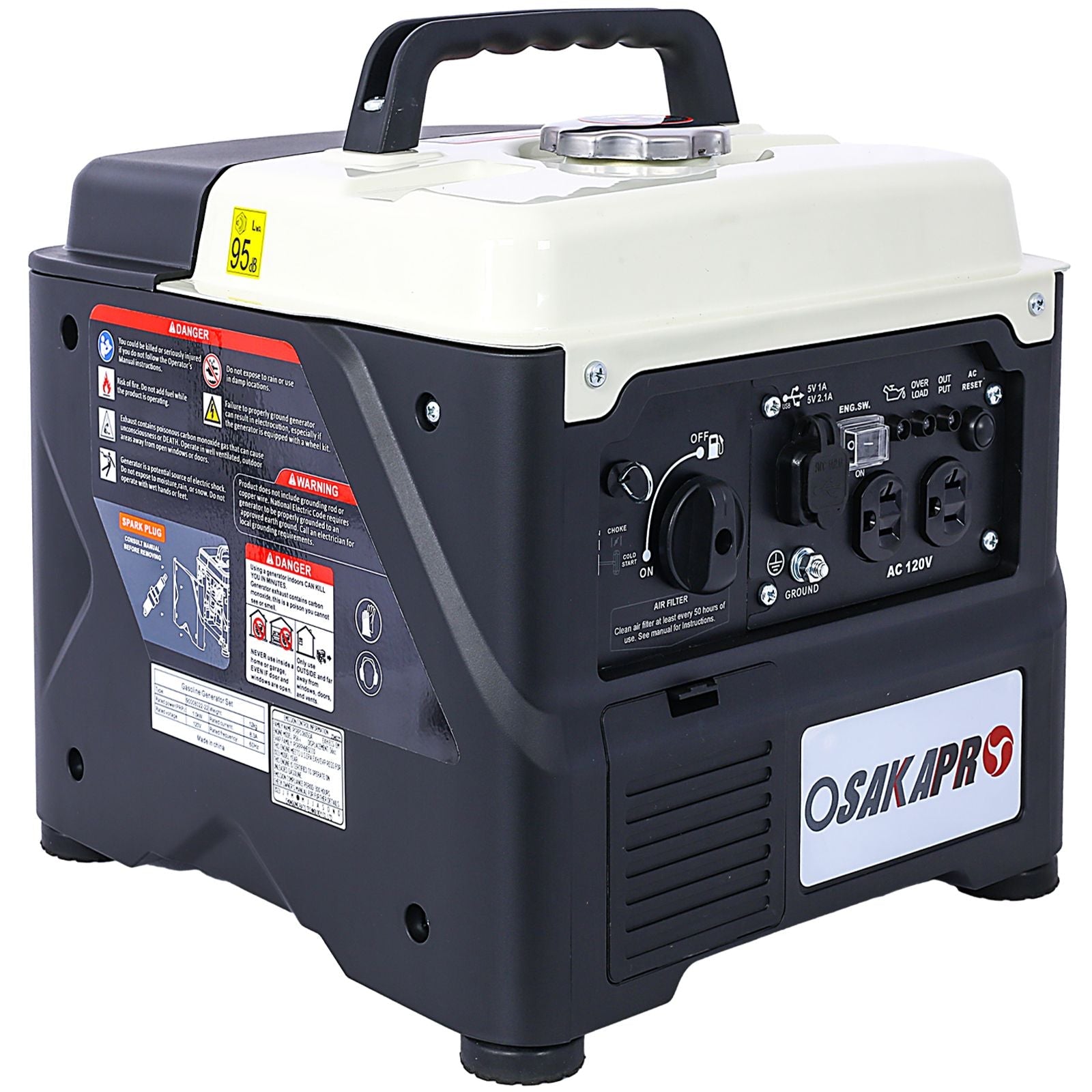 Portable Inverter Generator,1200W ultra-quiet gas engine, EPA Compliant, Eco-Mode Feature, Ultra Lightweight for Backup Home Use & Camping New Era Fashion LLc