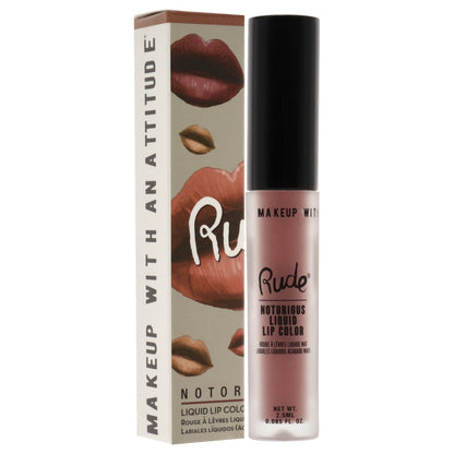 Notorious Rich Long Liquid Lip Color - Obscene Gesture by Rude Cosmetics for Women - 0.1 oz Lip Color New Era Fashion LLc
