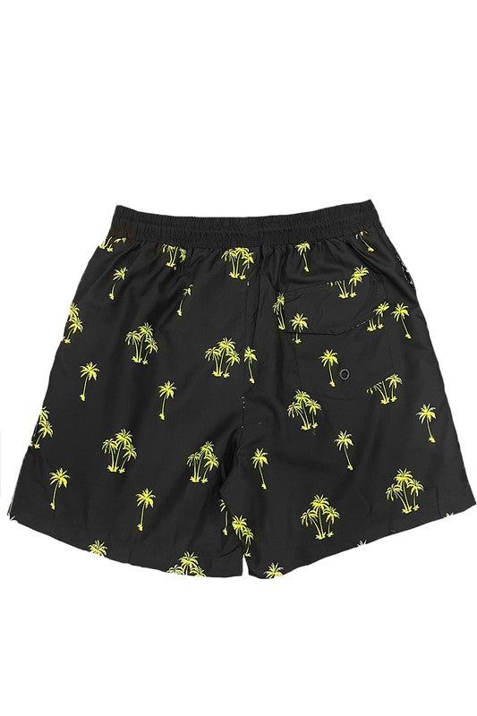 Palm Tree Print Swim Shorts New Era Fashion LLc