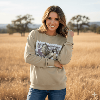 Duck Stamp Graphic Sweatshirt Wild Junkie