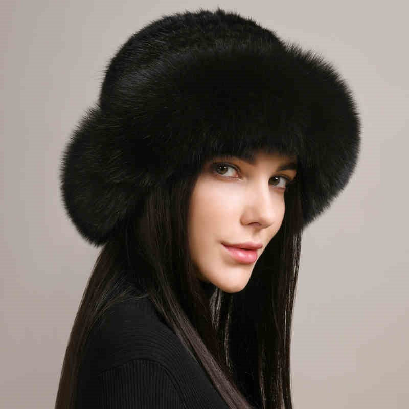 Women’s Mink Hair Winter Hat – Braided Fur Warm Elegant Beanie FitiqueFit