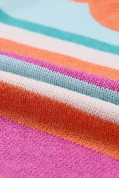 Stripe Knit Drop Shoulder Puff Sleeve Sweater Shop Style & More | Fresh Looks, Everyday Deals & Free Shipping