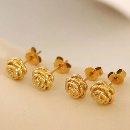 Petal Gleam Studs Ivory Embers