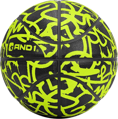 Fantom Graffiti Rubber Basketball, Size 7 (29.5"), Deep Channel Construction, Indoor/Outdoor Use