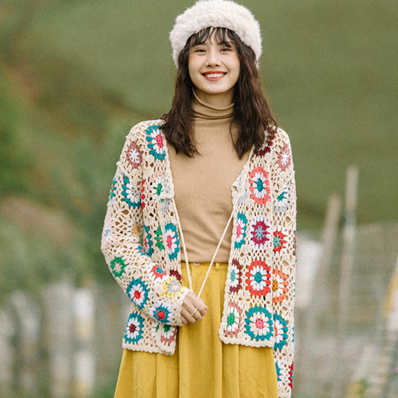 Women’s Hollow Hand Crochet Cardigan FitiqueFit