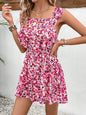 Women's Sleeveless Square Neck Printed Boho Jumpsuit FitiqueFit