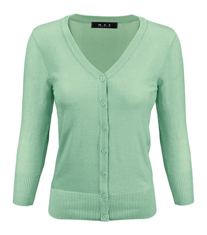 V-Neck Button Down Knit Cardigan Sweater Shop Style & More | Fresh Looks, Everyday Deals & Free Shipping