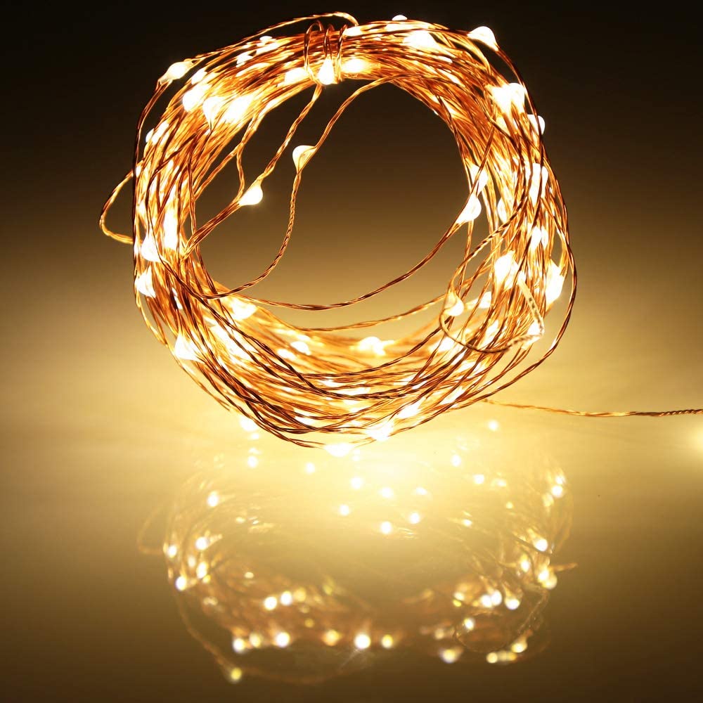 LED Fairy Lights Battery Box Copper Wire String 78.74/196.85/393.7inch Holiday Outdoor Lighting Christmas Tree Wedding Party Decoration NovaCart