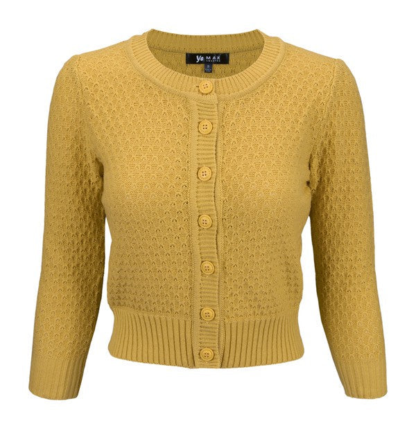 Cute Pattern Cropped Cardigan Sweater  3/4 Sleeve Shop Style & More | Fresh Looks, Everyday Deals & Free Shipping