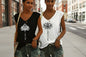 2-Pack Women's V-Neck Sleeveless Tank Tops – Loose Fit Casual Summer Beach Shirts FitiqueFit