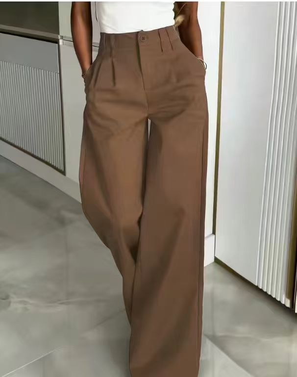 Women's Loose Flowing Straight-Leg Floor-Length Pants FitiqueFit